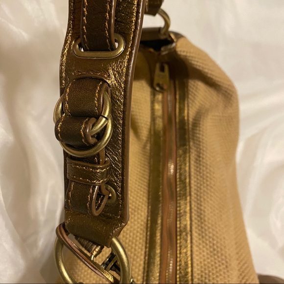 UGG Australia Bronze Leather Woven Hobo Bag - Picture 14 of 16